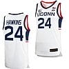 Jordan Hawkins Jersey UConn Huskies College Basketball White Replica #24