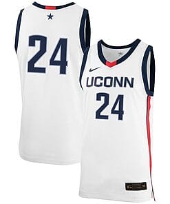 Jordan Hawkins Jersey #24 UConn Huskies College Basketball No Name White