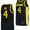 Josh Dix Jersey #4 Iowa Hawkeyes College Basketball Black