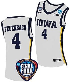 Kylie Feuerbach Jersey #4 Iowa Hawkeyes Basketball 2024 NCAA March Madness Final Four White