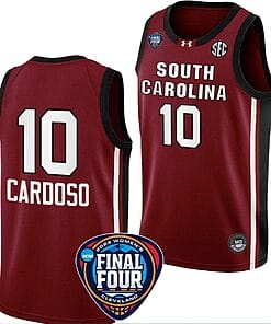 Kamilla Cardoso Jersey #10 South Carolina Gamecocks Basketball 2024 NCAA March Madness Final Four Garnet
