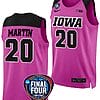 Kate Martin Jersey #20 Iowa Hawkeyes Basketball 2024 NCAA March Madness Final Four Pink