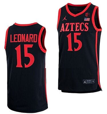 Kawhi Leonard Jersey #15 San Diego State Aztecs College Basketball Black