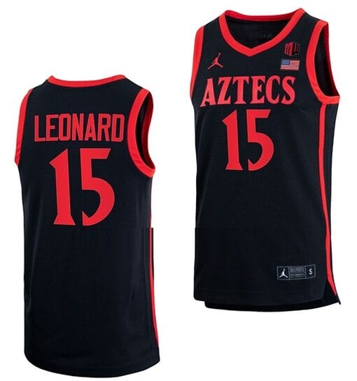 Kawhi Leonard Jersey #15 San Diego State Aztecs College Basketball Black