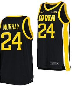 Kris Murray Jersey #24 Iowa Hawkeyes College Basketball Black