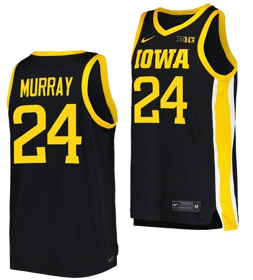 Kris Murray Jersey #24 Iowa Hawkeyes College Basketball Black
