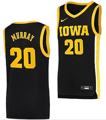 Kris Murray Jersey #20 Iowa Hawkeyes College Basketball Black Swingman
