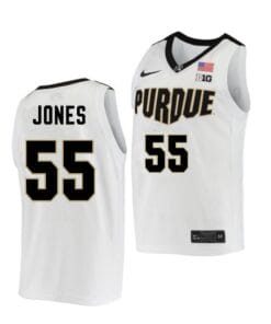 Lance Jones Jersey #55 Purdue Boilermakers College Basketball White Classic