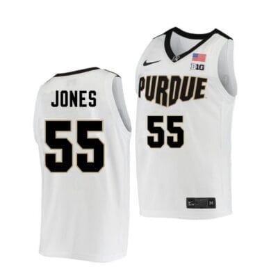 Lance Jones Jersey #55 Purdue Boilermakers College Basketball White Classic