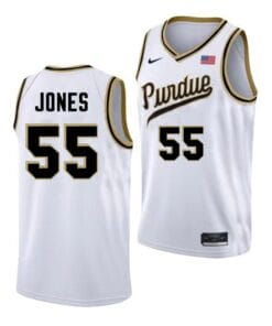 Lance Jones Jersey #55 Purdue Boilermakers College Basketball White Alternative