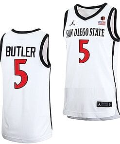 Lamont Butler Jersey #5 San Diego State Aztecs College Basketball Home White