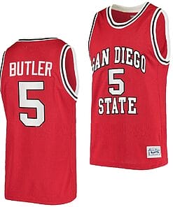 Lamont Butler Jersey #5 San Diego State Aztecs College Basketball Red Retro