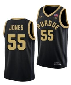 Lance Jones Jersey #55 Purdue Boilermakers College Basketball Black