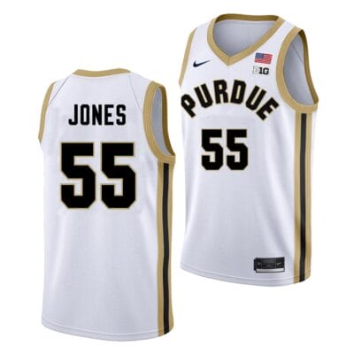 Lance Jones Jersey #55 Purdue Boilermakers College Basketball White