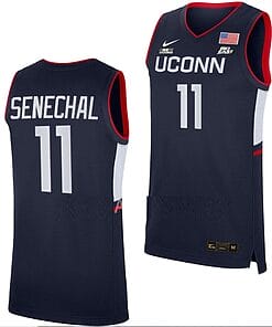 Lou Lopez Senechal Jersey UConn Huskies College Basketball Navy Replica #11