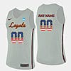 Custom Loyola Ramblers Jersey White Us Flag Fashion Name Number Basketball Jersey