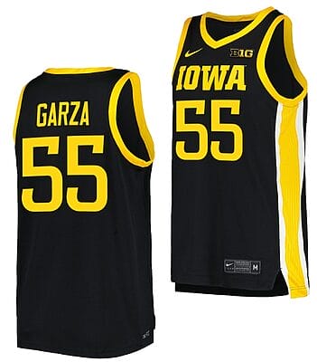 Luka Garza Jersey #55 Iowa Hawkeyes College Basketball Black