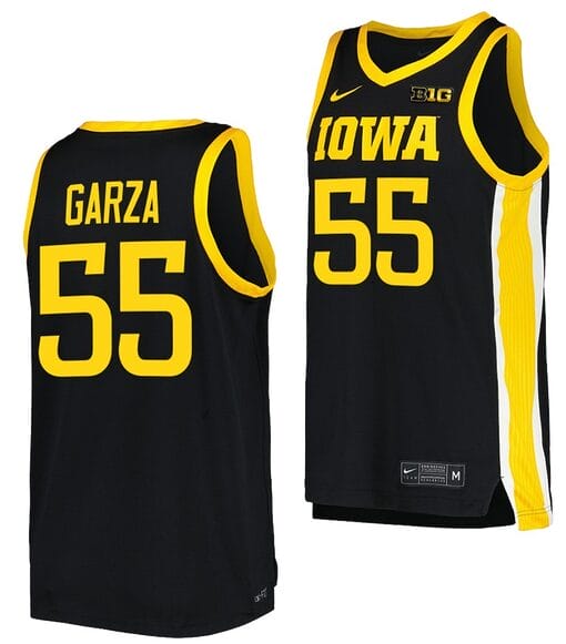 Luka Garza Jersey #55 Iowa Hawkeyes College Basketball Black