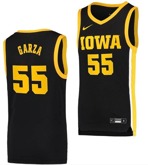 Luka Garza Jersey #55 Iowa Hawkeyes College Basketball Swingman Black