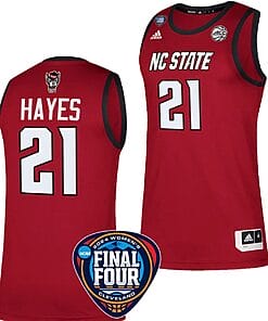 Madison Hayes Jersey #21 NC State Wolfpack Basketball 2024 NCAA March Madness Final Four Red