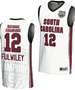 MiLaysia Fulwiley Jersey #12 South Carolina Gamecocks 2024 NCAA Basketball National Champions White
