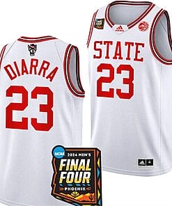 Mohamed Diarra Jersey #23 NC State Wolfpack 2024 NCAA March Madness Final Four Basketball White