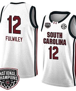 MiLaysia Fulwiley Jersey #12 South Carolina Gamecocks 2024 NCAA Basketball National Champions White Red