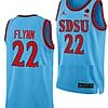 Malachi Flynn Jersey #22 San Diego State Aztecs College Basketball Blue Alternate