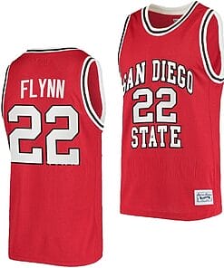 Malachi Flynn Jersey #22 San Diego State Aztecs College Basketball Red Retro