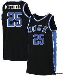 Mark Mitchell Jersey #25 Duke Blue Devils College Basketball Black