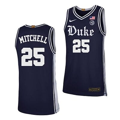 Mark Mitchell Jersey #25 Duke Blue Devils College Basketball Navy
