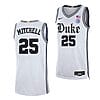 Mark Mitchell Jersey #25 Duke Blue Devils College Basketball White Alternative
