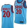 Matt Bradley Jersey #20 San Diego State Aztecs College Basketball Blue Alternate