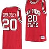 Matt Bradley Jersey #20 San Diego State Aztecs College Basketball Red Retro