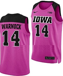 McKenna Warnock Jersey #14 Iowa Hawkeyes College Basketball Pink
