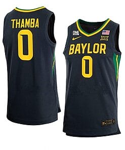 Flo Thamba Jersey #0 Baylor Bears College Basketball Jerseys Black
