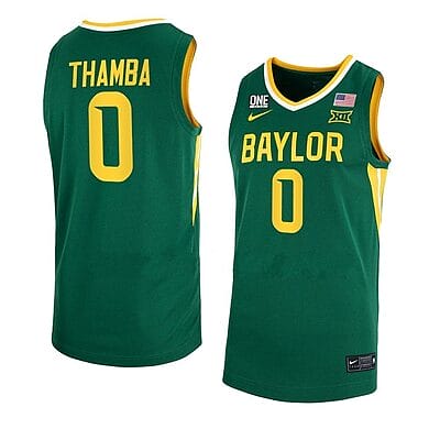 Flo Thamba Jersey #0 Baylor Bears College Basketball Jerseys Geen
