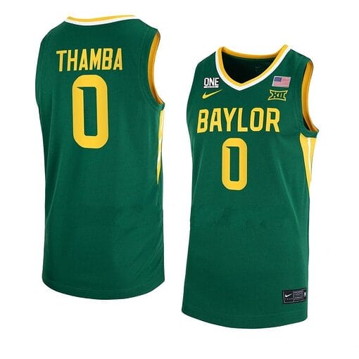 Flo Thamba Jersey #0 Baylor Bears College Basketball Jerseys Geen