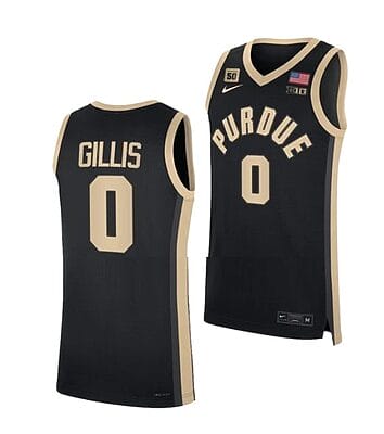 Men's #0 Mason Gillis Jersey Purdue Boilermakers College Basketball Jerseys Black 2022