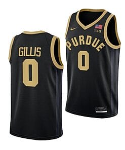 Men's #0 Mason Gillis Jersey Purdue Boilermakers College Basketball Jerseys Black