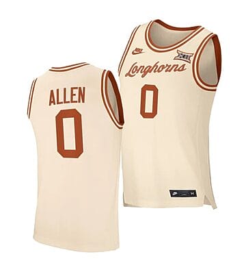 Timmy Allen Jersey #0 Texas Longhorns College Basketball Jerseys Cream 2021