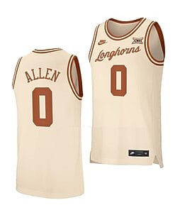 Timmy Allen Jersey #0 Texas Longhorns College Basketball Jerseys Cream 2021