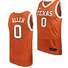 Timmy Allen Jersey #0 Texas Longhorns College Basketball Jerseys Orange 2021