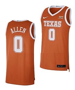 Timmy Allen Jersey #0 Texas Longhorns College Basketball Jerseys Orange 2021