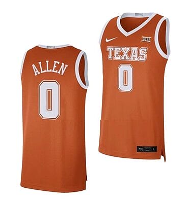 Timmy Allen Jersey #0 Texas Longhorns College Basketball Jerseys Orange 2021