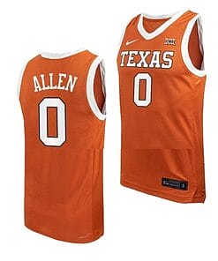 Timmy Allen Jersey #0 Texas Longhorns College Basketball Jerseys Orange 2021