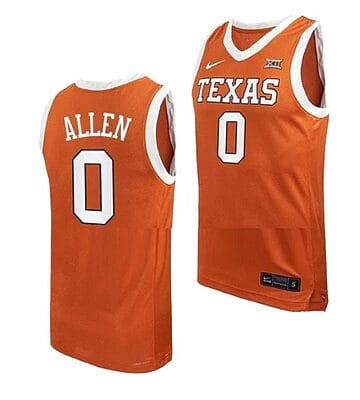 Timmy Allen Jersey #0 Texas Longhorns College Basketball Jerseys Orange 2021