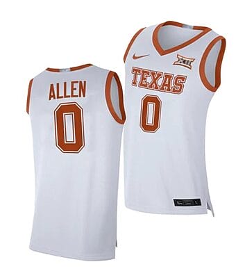 Timmy Allen Jersey #0 Texas Longhorns College Basketball Jerseys White 2021