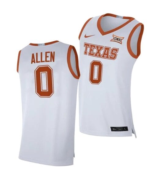 Timmy Allen Jersey #0 Texas Longhorns College Basketball Jerseys White 2021