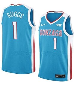 Jalen Suggs Jersey #1 Gonzaga Bulldogs College Basketball Jerseys Blue